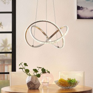 Lindby Criostal lampa wisząca LED z pilotem