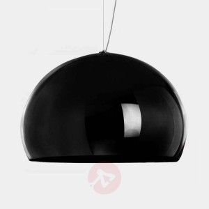 Kartell FL/Y – lampa wisząca LED, czarna lśniąca