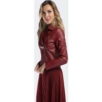 Kurtka damska - Ramoneska - Bordowa