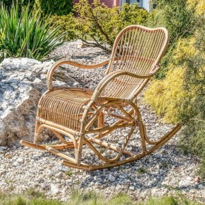 Fotel bujany rattanowy Leon naturalny