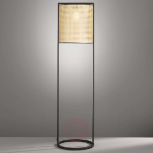 Lampa podłogowa Tyler pleciony wygląd, 150 cm