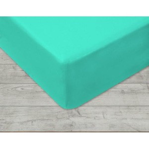 Prześcieradło jersey z gumką morskie 90 × 200 cm