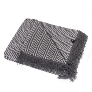 Koc Cotton Cloud 150x200cm Grey Chevron