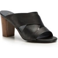 Buty damskie - Czarne Sandały - Odkryta Pięta