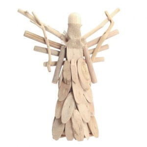 Dekoracja Wooden Angel wys. 35cm