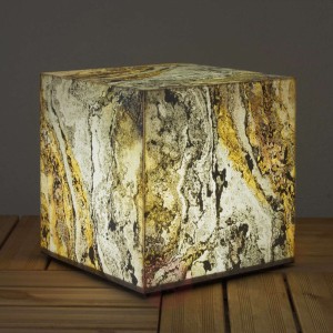 Lampa w kształcie kostki  łupek naturalny 39 cm