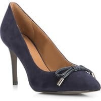 Szpilki ze skóry zamszowej