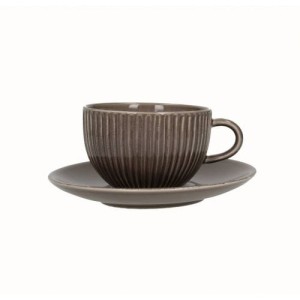 Filiżanka ze spodkiem Simple Cottage Brown 270ml