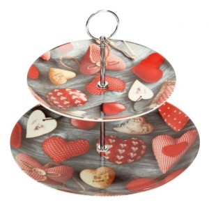 Patera Heart 2-poziomowa wys. 23cm
