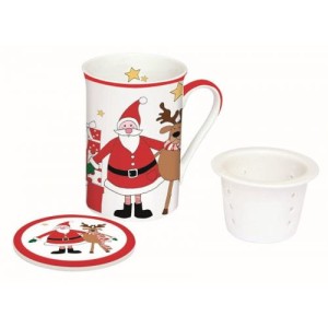 Kubek z zaparzaczem Santa&Friends I porcelana 250ml