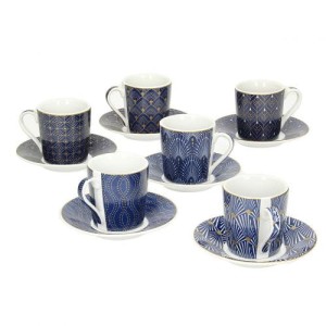 Zestaw filiżanek do espresso Art Deco 6 szt. 100ml