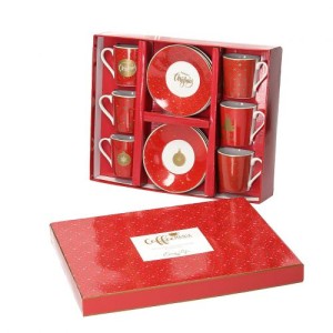 Zestaw filiżanek do espresso Christmas 6szt. 100ml