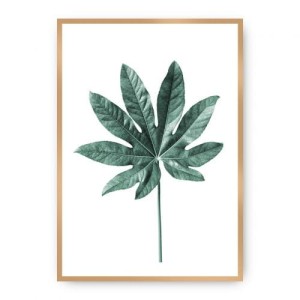 Plakat Leaf Emerald Green