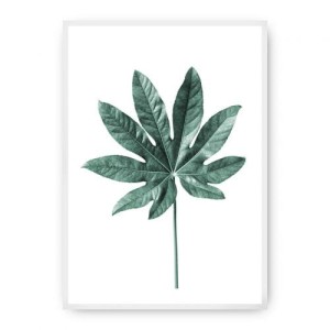 Plakat Leaf Emerald Green