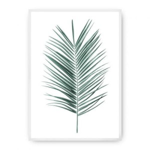 Plakat Palm Leaf Emerald Green