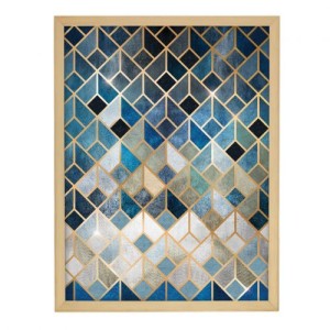 Obraz Geometric 30x40cm gold&navy