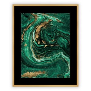 Obraz Abstract Green&Gold I 40 x 50 cm
