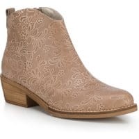 Buty damskie - Kowbojki z Motywem - Kwiaty