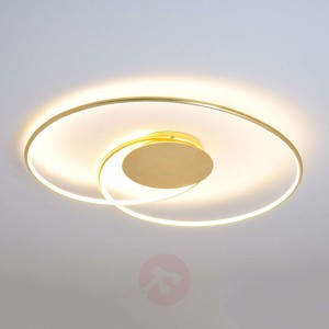 Pięknie formowana lampa sufitowa LED Joline, złoto