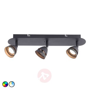 Trio WiZ Gemini lampa sufitowa LED 3-pkt. czarna