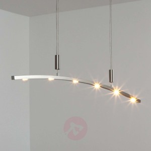 Wygięta lampa wisząca LED FALO, reg. wys.