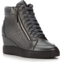 Buty damskie - Koturny - Botki - Skóra