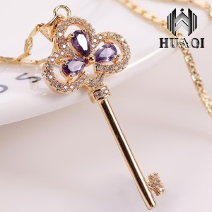 Naszyjnik HUAQI - Krzyżyk - Kryształ Rhinestone