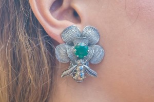 Black Bee Earrings