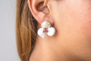Clover Baroque Pearl Earrings