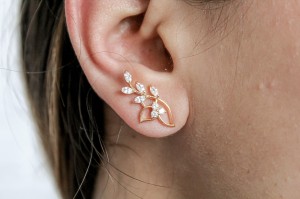 Crystal Leafs Earrings
