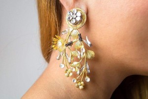Dubai Long Golden Earrings