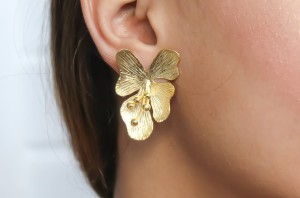 Golden Petal Earrings