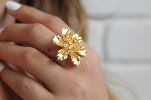 Golden Petal Ring