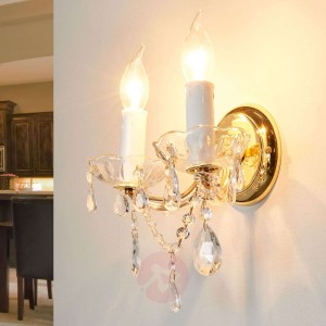 Lampa ścienna Dolores w kryształowej optyce 2-pkt.