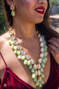 Jade Necklace and Earrings Set