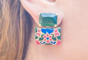 Jaipur Sky Hand-painted Earrings