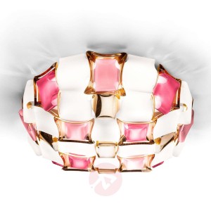 Slamp Mida lampa sufitowa, 67 cm, różowa/biała