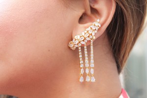 Midnight Climber Long Golden Earrings