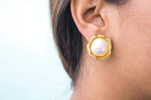 Raw Baroque Pearl Earrings