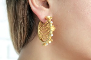 Rose Garden Hoop Earrings