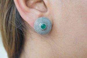 Shield Silver Earrings