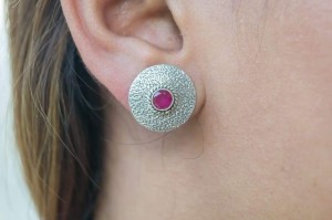 Shield Silver Earrings