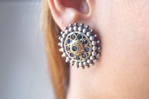 Silver Sunshade Earrings