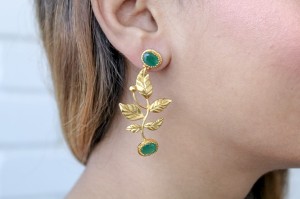 Spring Spark Leaf Earrings