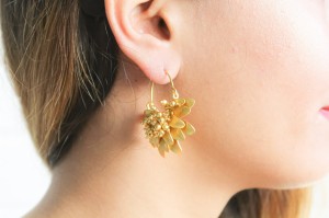 Sunflower Hoop Earrings