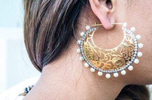 Wild Jungle Earrings with Pearls