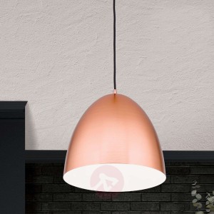 Lampa wisząca Kalila, klosz z aluminium, miedź