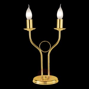 Klasyczna lampa stołowa Retro, złota