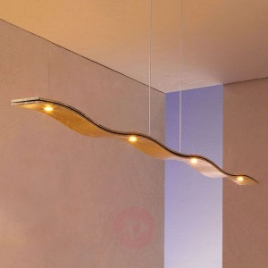 Escale Fluid - ściemniana lampa wisząca LED, złota