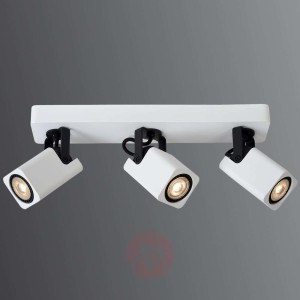 Biały spot sufitowy LED Roax, 3-punktowy
